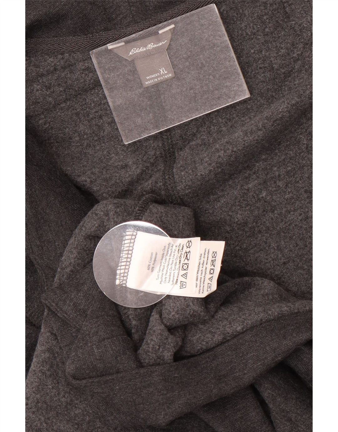 Eddie Bauer Damen-Strickjacke, übergroß, lang geschnitten, offen, Gr. 18, XL, Grau