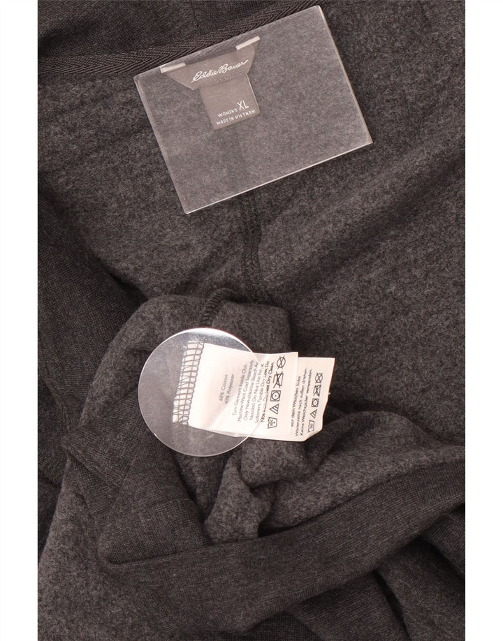Eddie Bauer Damen-Strickjacke, übergroß, lang geschnitten, offen, Gr. 18, XL, Grau