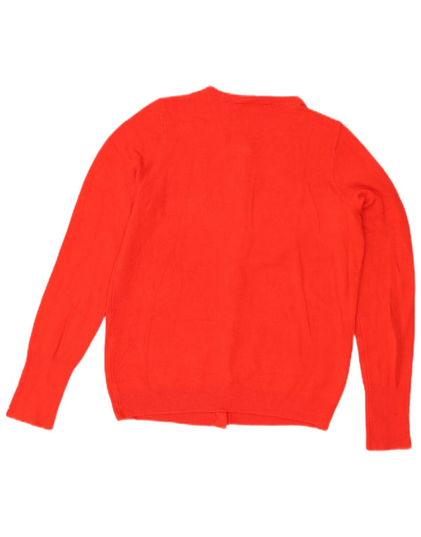 Zara Damen-Cardigan-Pullover UK 12 Mittelrote Viskose