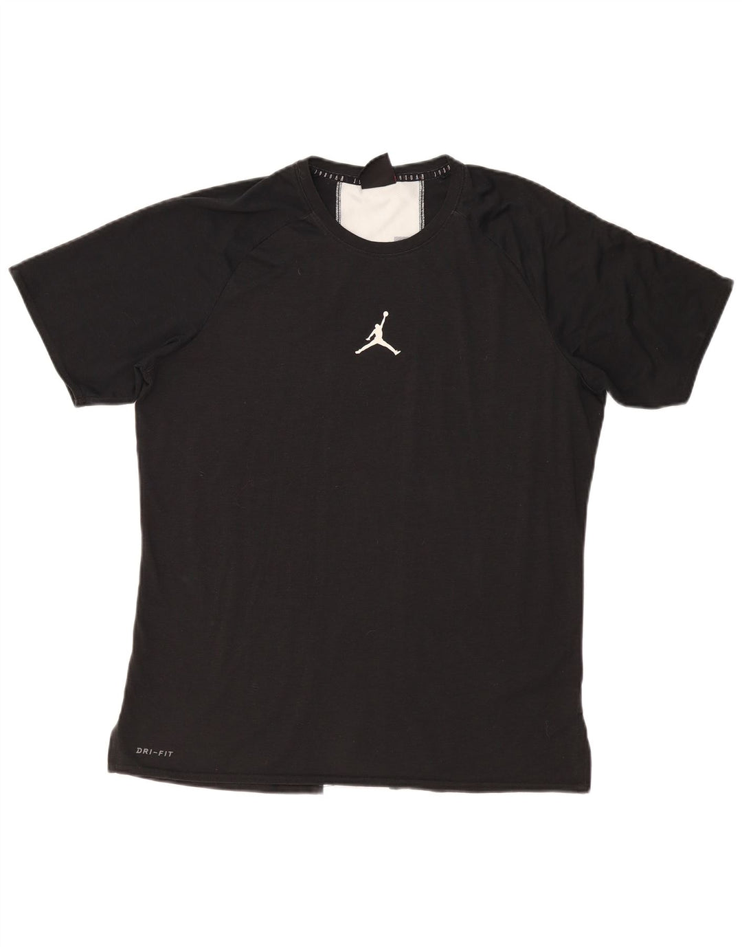 Jordan Herren-T-Shirt mit Dri-Fit-Grafik, groß, schwarzes Farbblock-Polyester