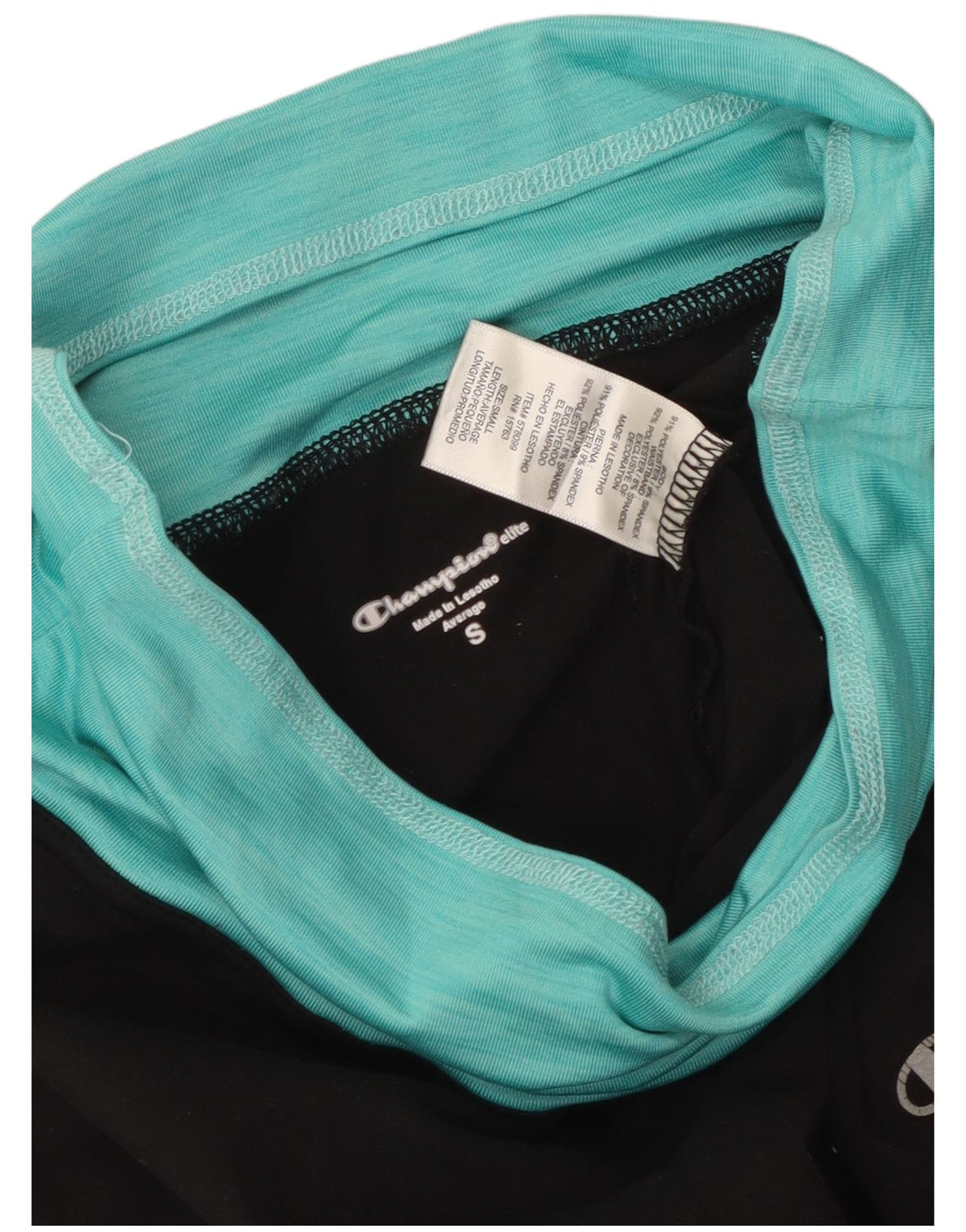 Champion Damen Leggings UK 10 Small Schwarz Colourblock Polyester