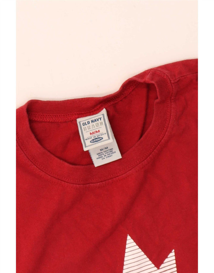 Old Navy Herren-T-Shirt mit Grafik, Mittelrote Baumwolle
