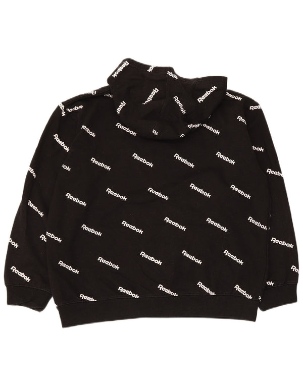 Reebok Jungen Graphic Hoodie Pullover 15–16 Jahre XL Schwarz Baumwolle
