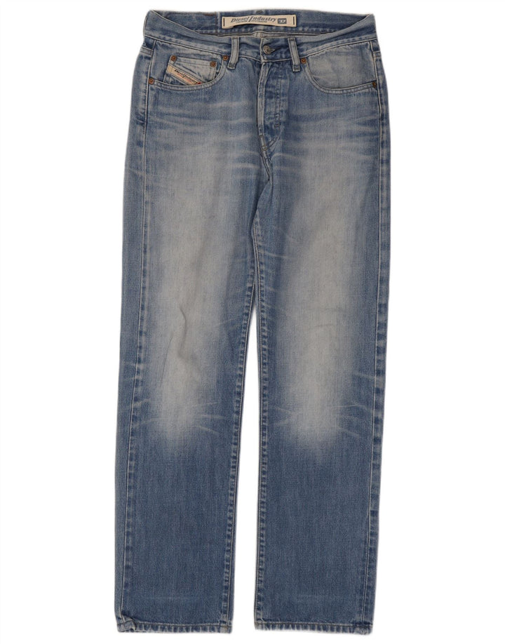 Diesel Herren Straight Jeans W29 L30 Blaue Baumwolle