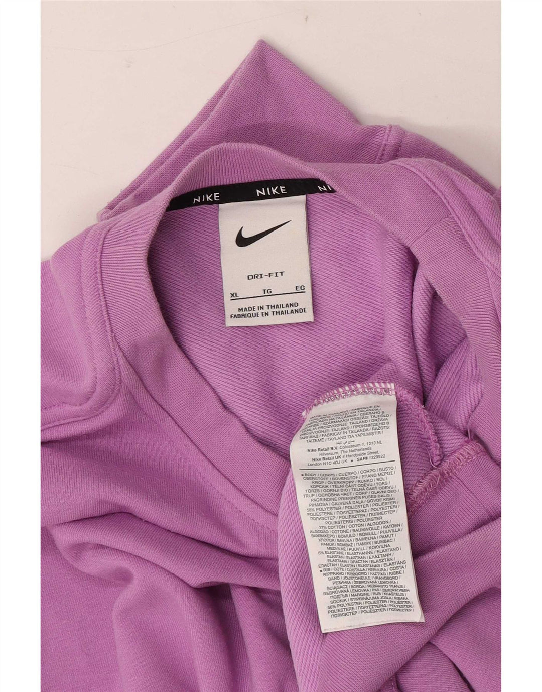Nike Damen Dri Fit Übergroßer Sweatshirtpullover UK 18 XL Lila Polyester