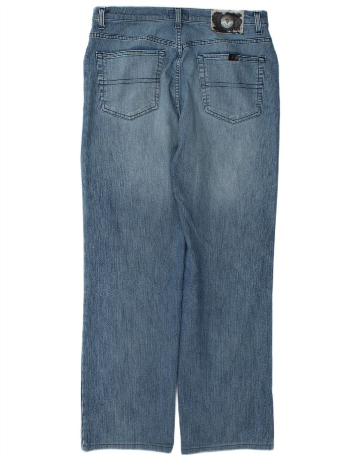 Trussardi Herren Straight Jeans W32 L30 Blaue Baumwolle