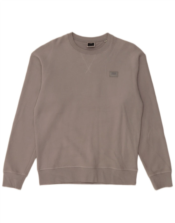 Jack & Jones Herren-Sweatshirt, Pullover, Größe S, Grau, Baumwolle