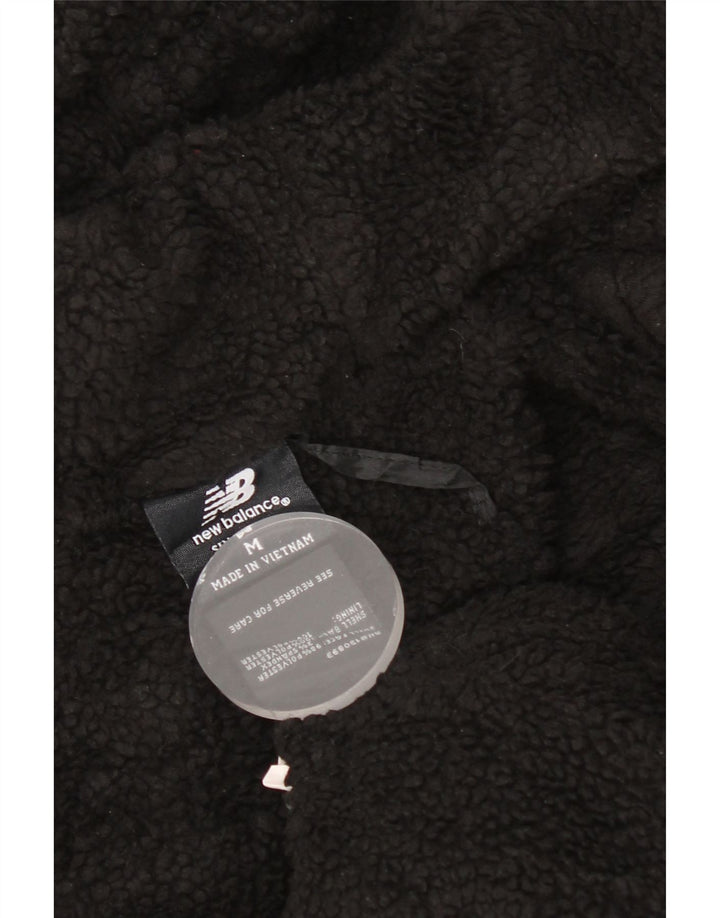 New Balance Herren Sherpa Zip Hoodie Pullover Mittelschwarzes Polyester