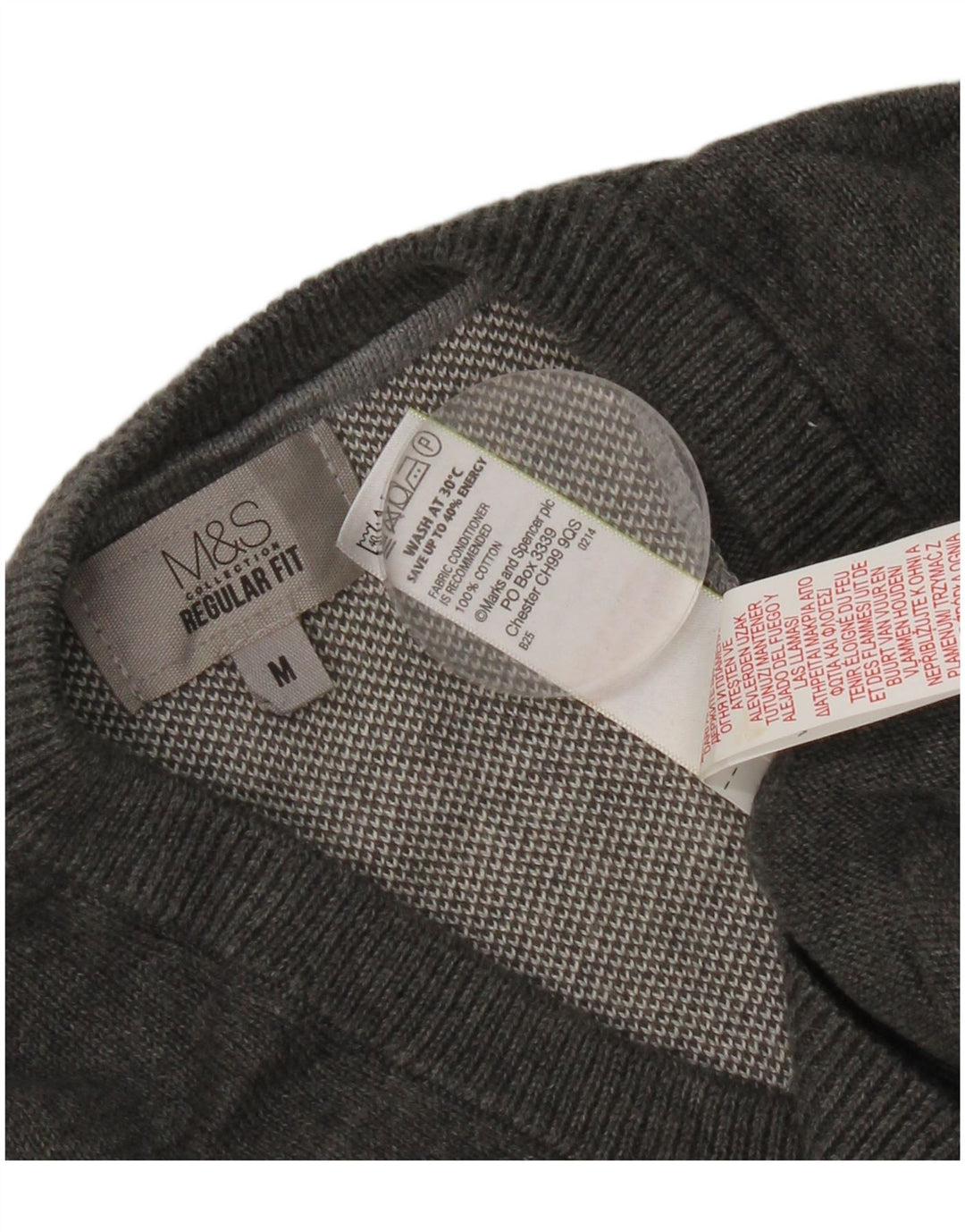 Marks & Spencer Herren-Tanktop mit normaler Passform, mittelgraue Baumwolle