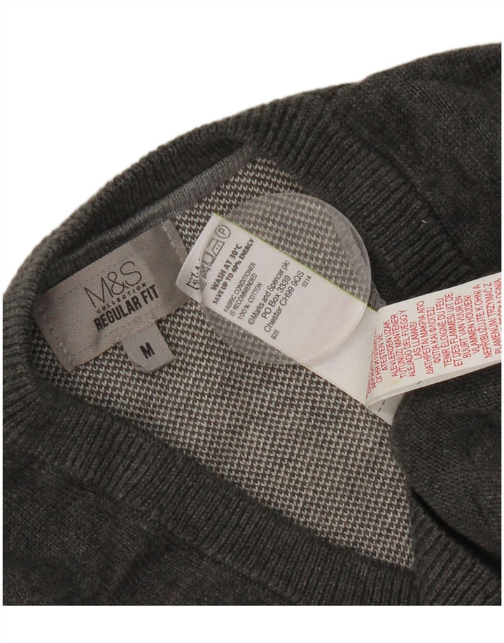 Marks & Spencer Herren-Tanktop mit normaler Passform, mittelgraue Baumwolle