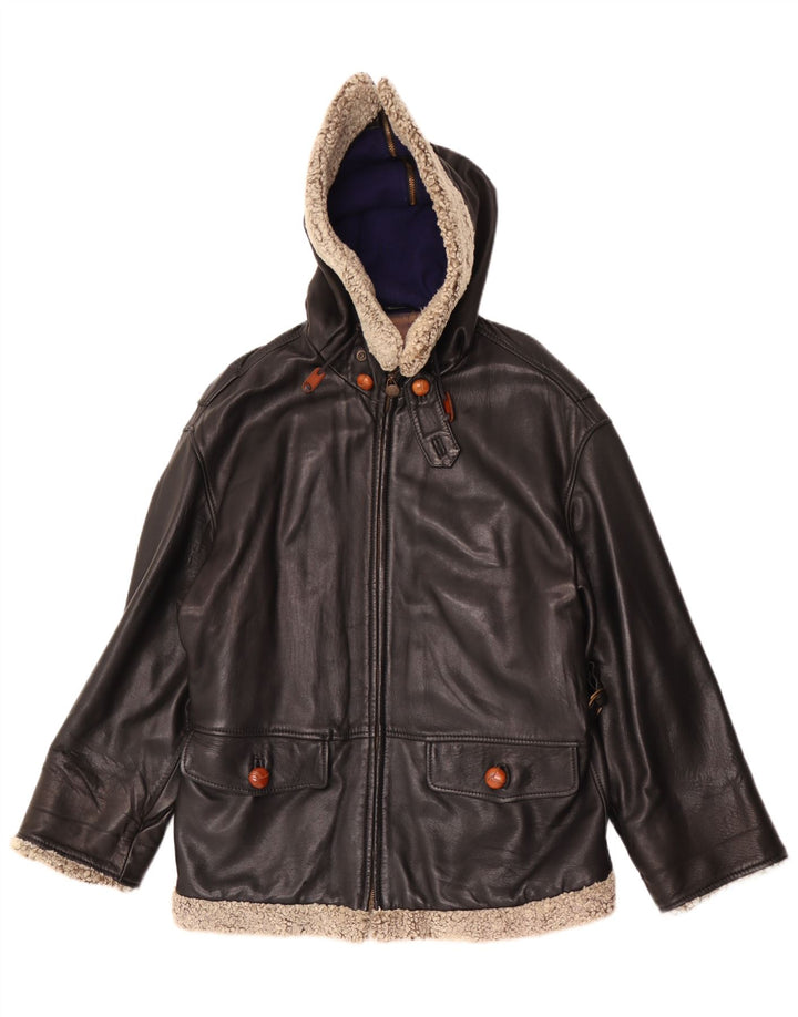 Henry Cottons Damen-Übergröße-Jacke mit Kapuze IT 42 Medium Schwarz