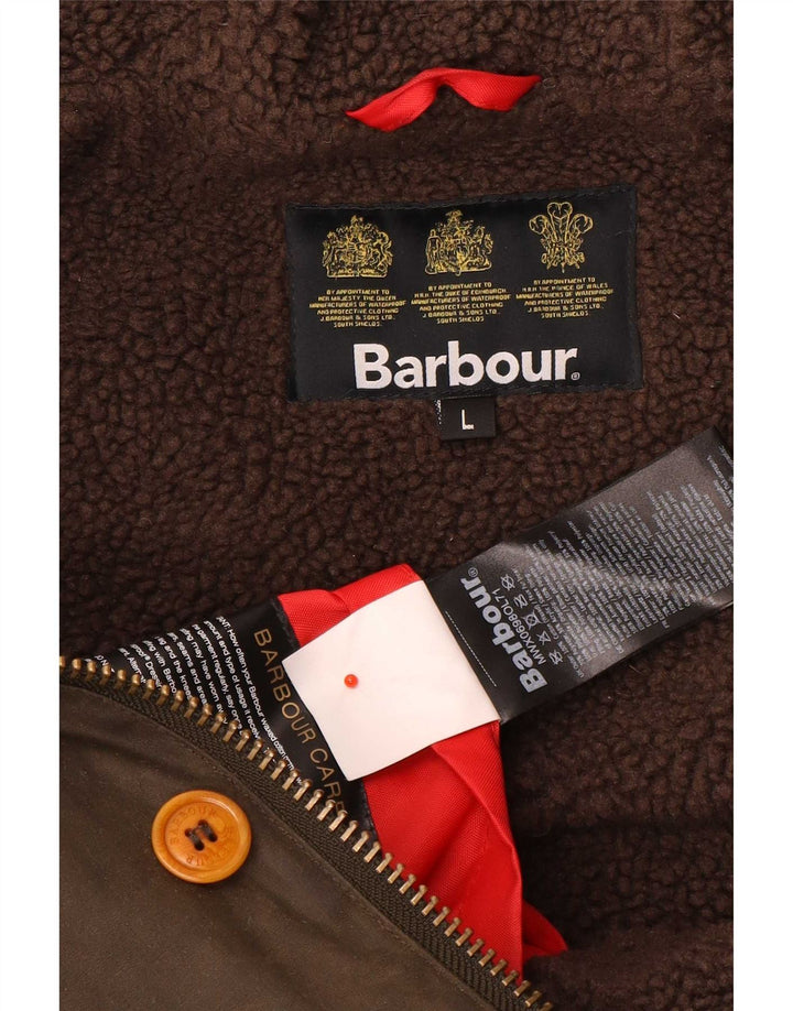 Barbour Herren-Jacke aus gewachster Baumwolle mit Kapuze, UK 40, Größe L, Braun