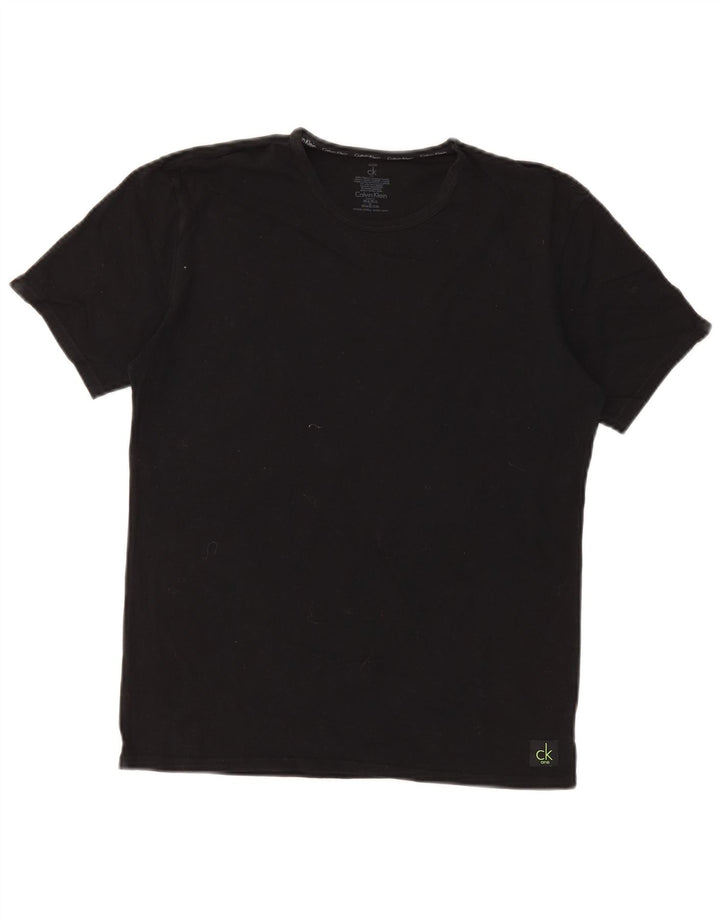 Calvin Klein Herren T-Shirt Top Medium Schwarz Baumwolle