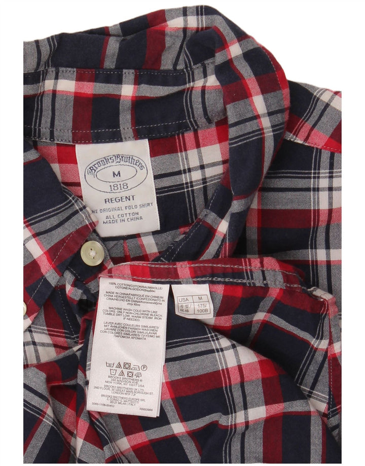 Brooks Brothers Herren Regent Kurzarmhemd Mittel Marineblau kariert