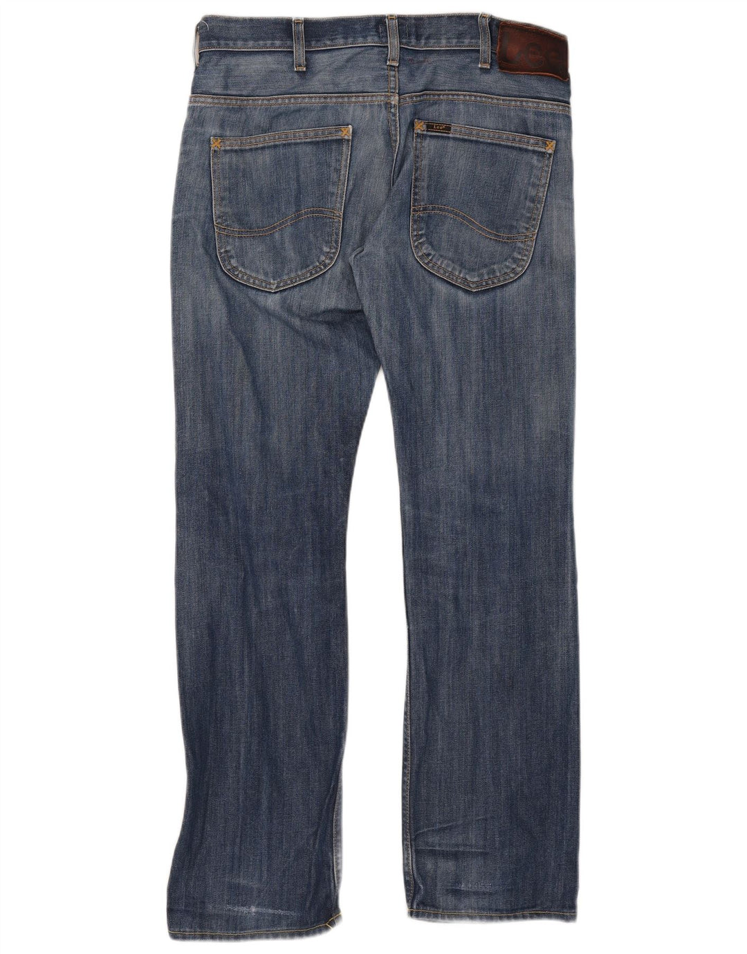 Lee Herren Zed Distressed Straight Jeans W32 L32 Blaue Baumwolle