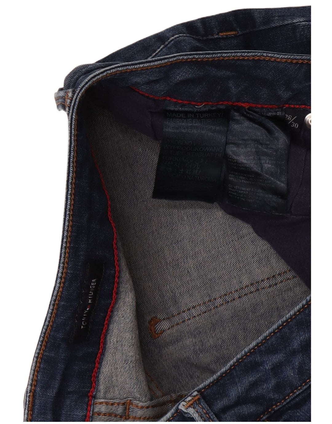 Tommy Hilfiger Damen Skinny Jeans W28 L30 Marineblau Polyester