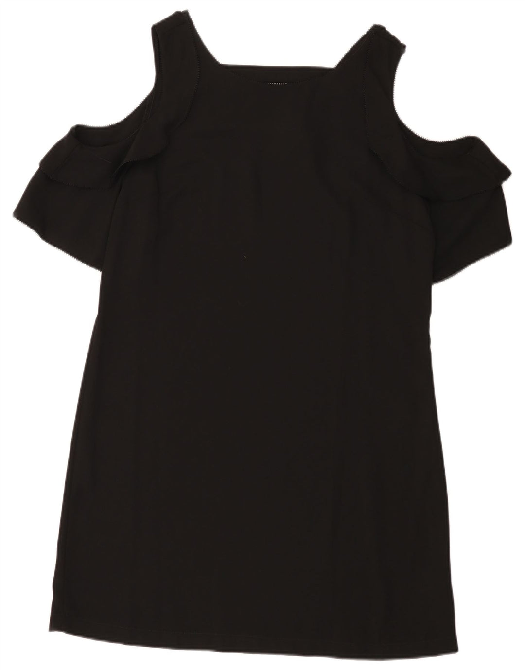 Next Schulterfreies Damenkleid UK 12 Mittelschwarzes Polyester