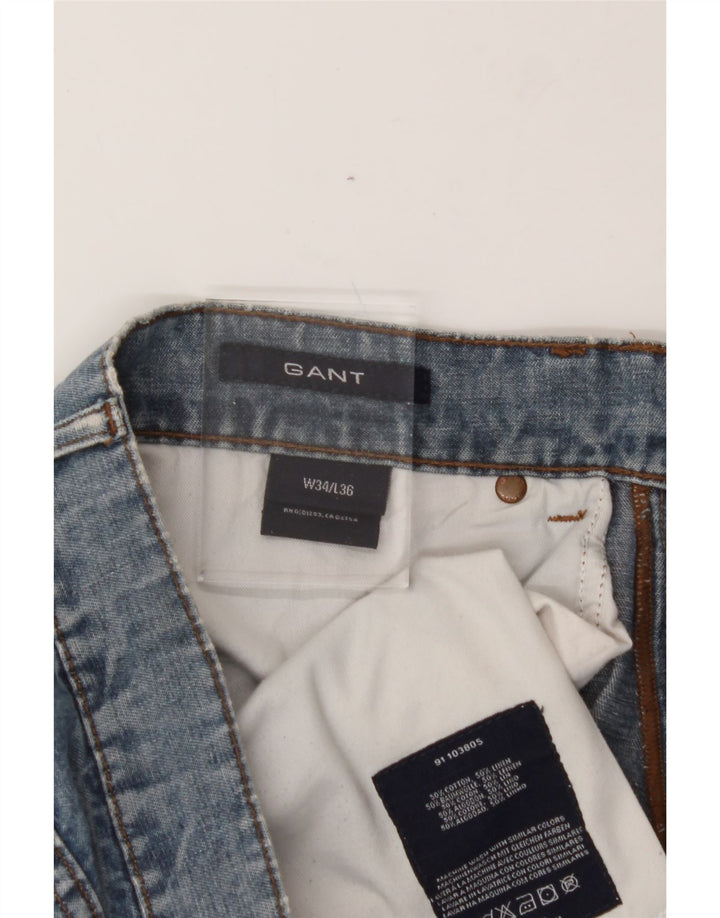 GANT Mens Straight Jeans W34 L31 Blue Cotton Vintage Gant and Second-Hand Gant from Messina Hembry 
