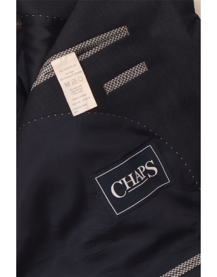 Chaps Herren-Blazer mit 2 Knöpfen, IT 50, große marineblaue Wolle