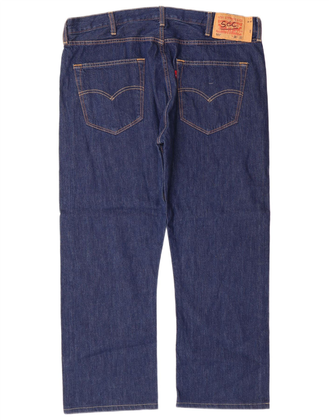 LEVI'S Herren 501 Straight Jeans W38 L27 Blaue Baumwolle