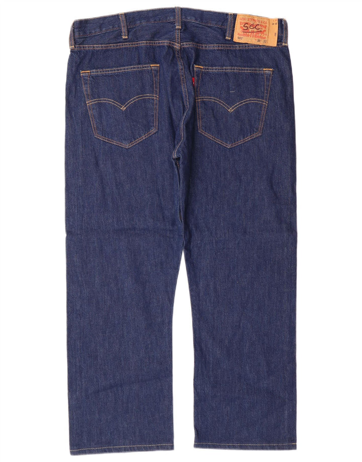 LEVI'S Herren 501 Straight Jeans W38 L27 Blaue Baumwolle