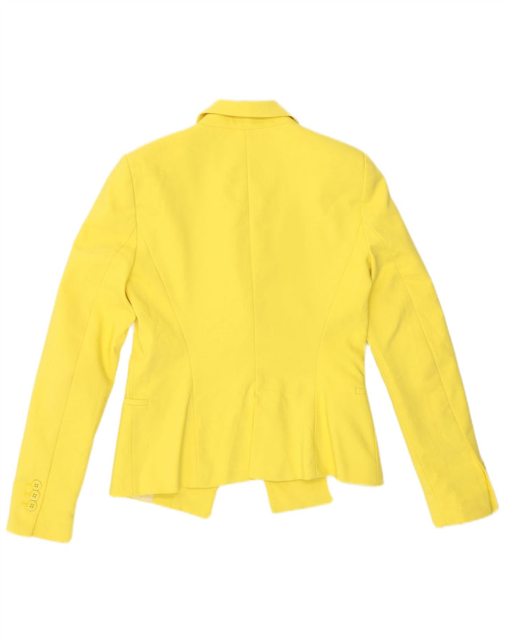 Zara Damen-Blazer mit 1 Knopf, Gr. 10, Größe S, Gelb, Baumwolle