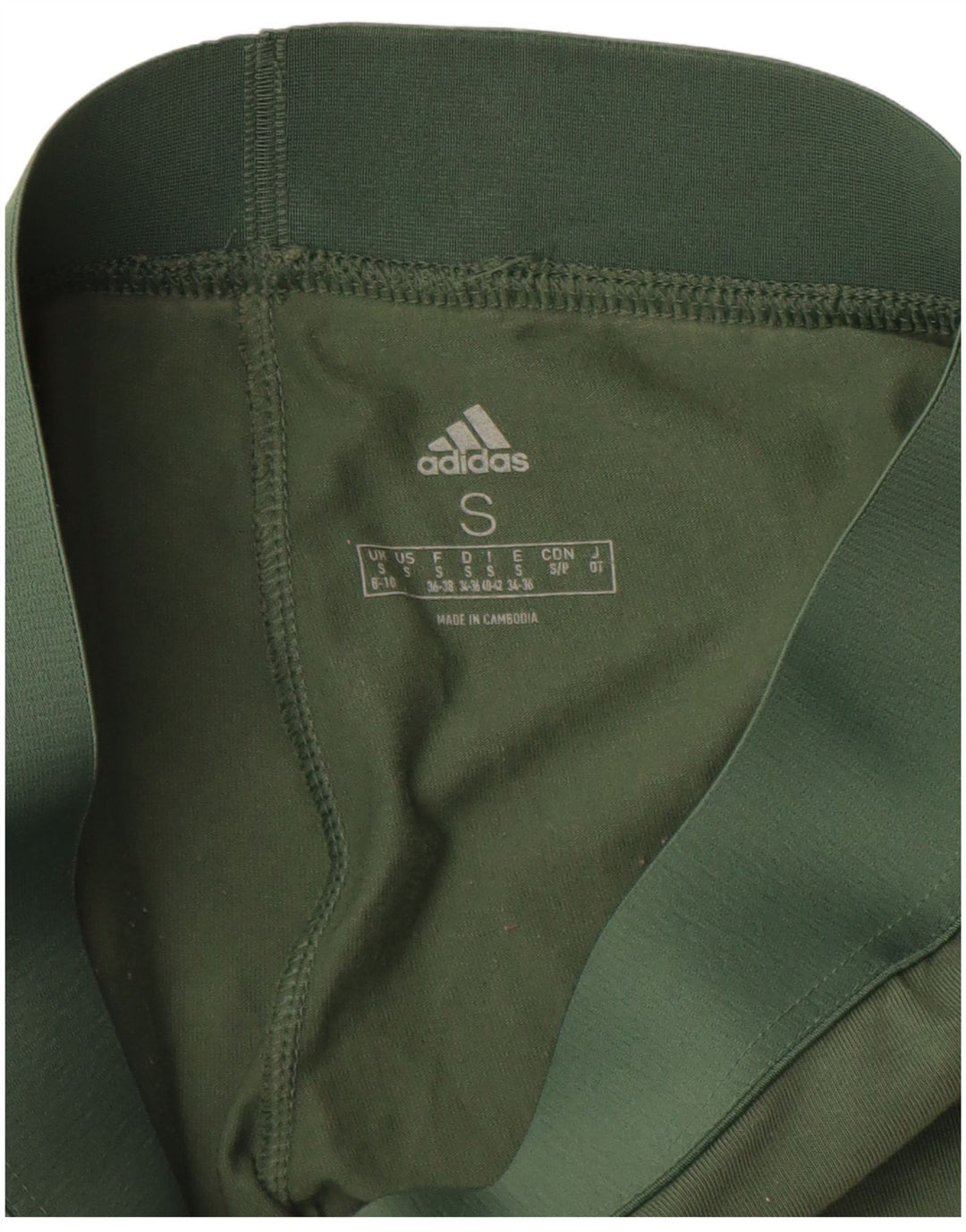 Adidas Damen Leggings UK 8/10 Small Grüne Baumwolle