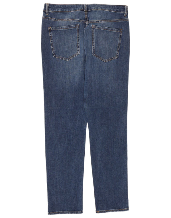 Marks & Spencer Damen Slim Jeans UK 14 Large W32 L27 Blaue Baumwolle