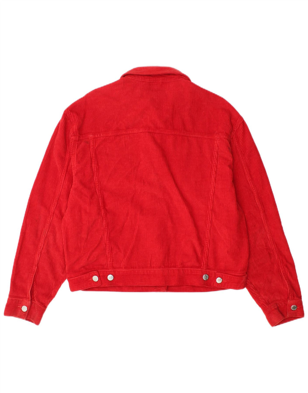Topshop Damen Übergroße Cordjacke UK 10 Small Rote Baumwolle