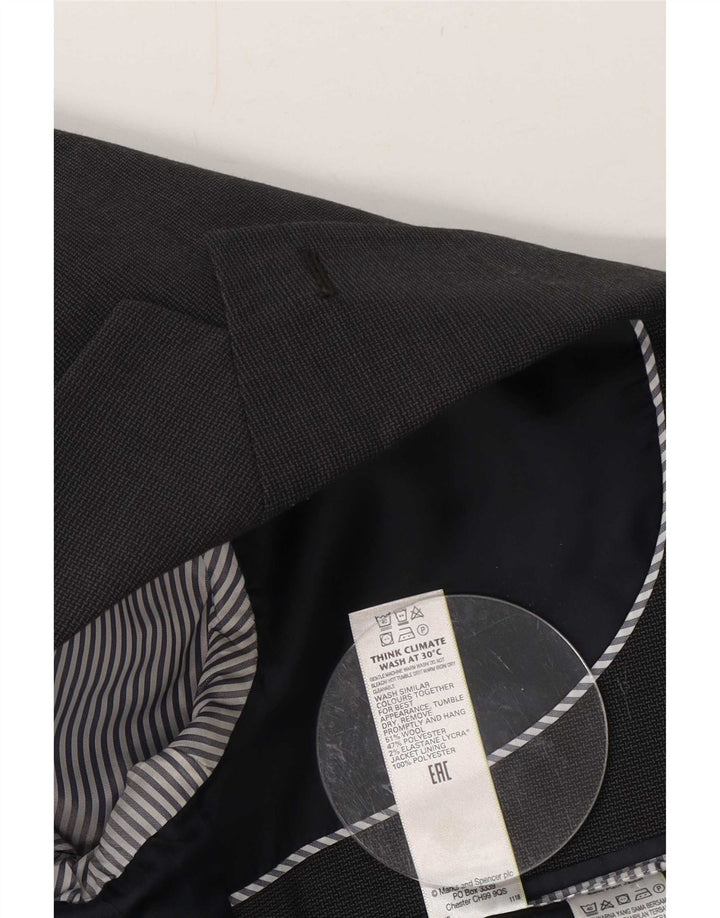 Marks & Spencer Herren 2-Knopf-Blazer mit normaler Passform, UK 40 Mittelgrau