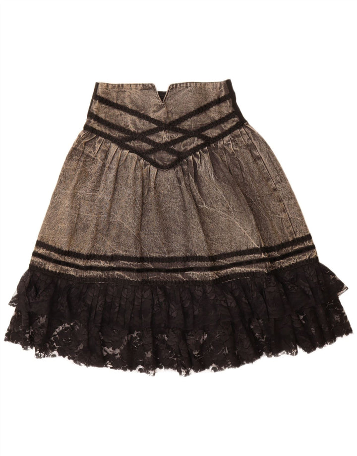 VINTAGE Damen Jeansrock W28 Mittelgrau