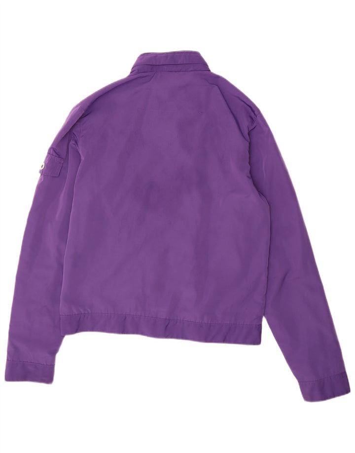 Calvin Klein Jeans Damen Bomberjacke mit Grafik, UK 14, Mittelviolett