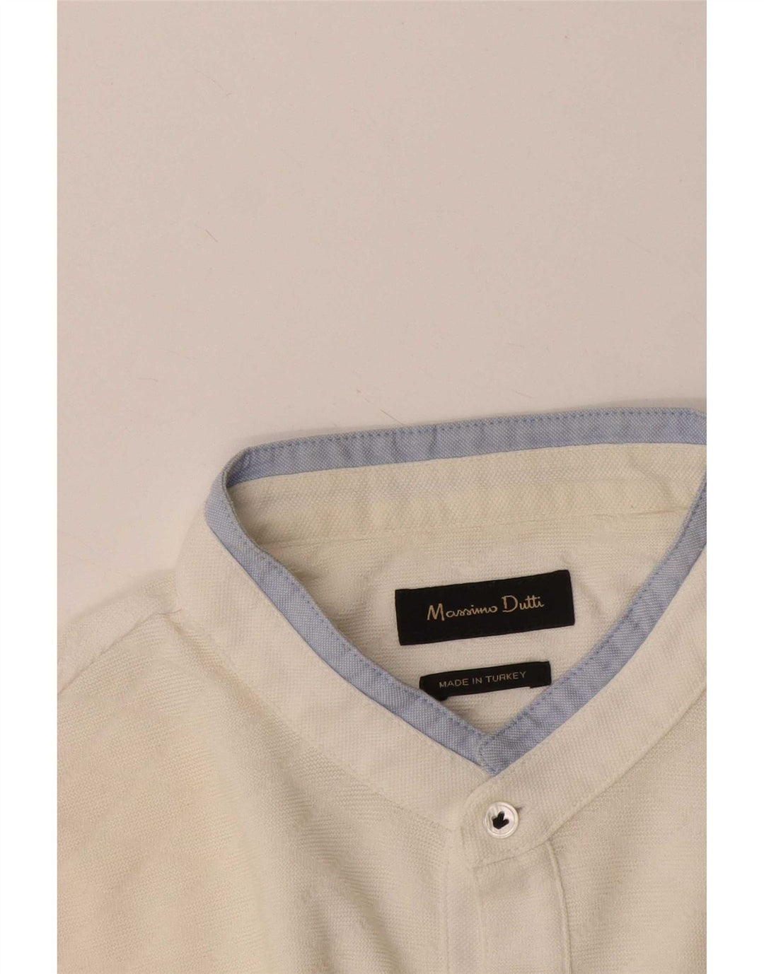 Massimo Dutti Herren-Poloshirt, Mittelweiß, Farbblock