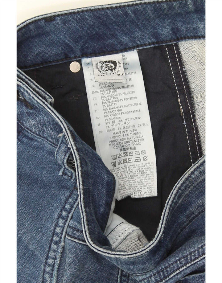 Diesel Damen Distressed Denim Shorts W27 Small Blaue Baumwolle