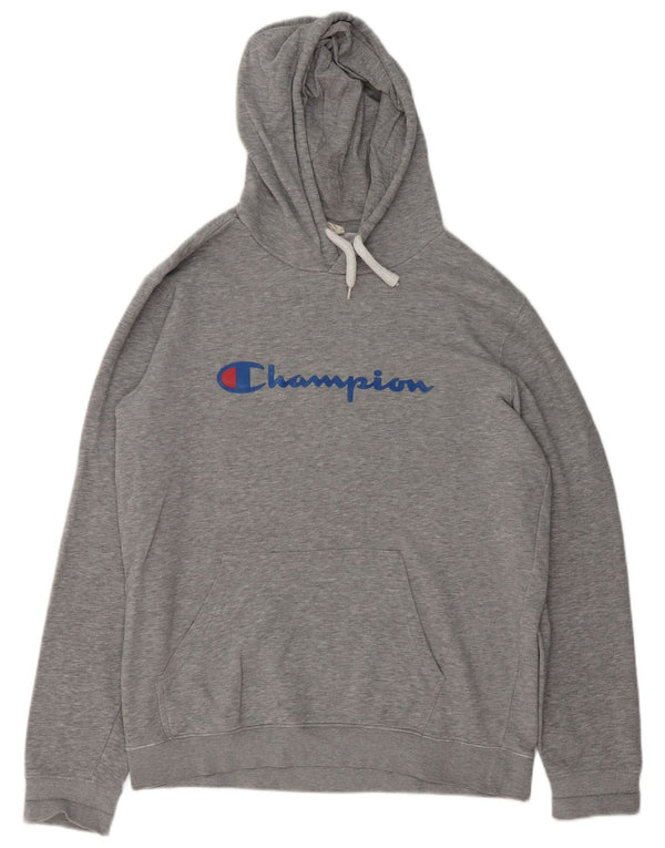 Champion Herren Graphic Hoodie Pullover XL Grau meliert
