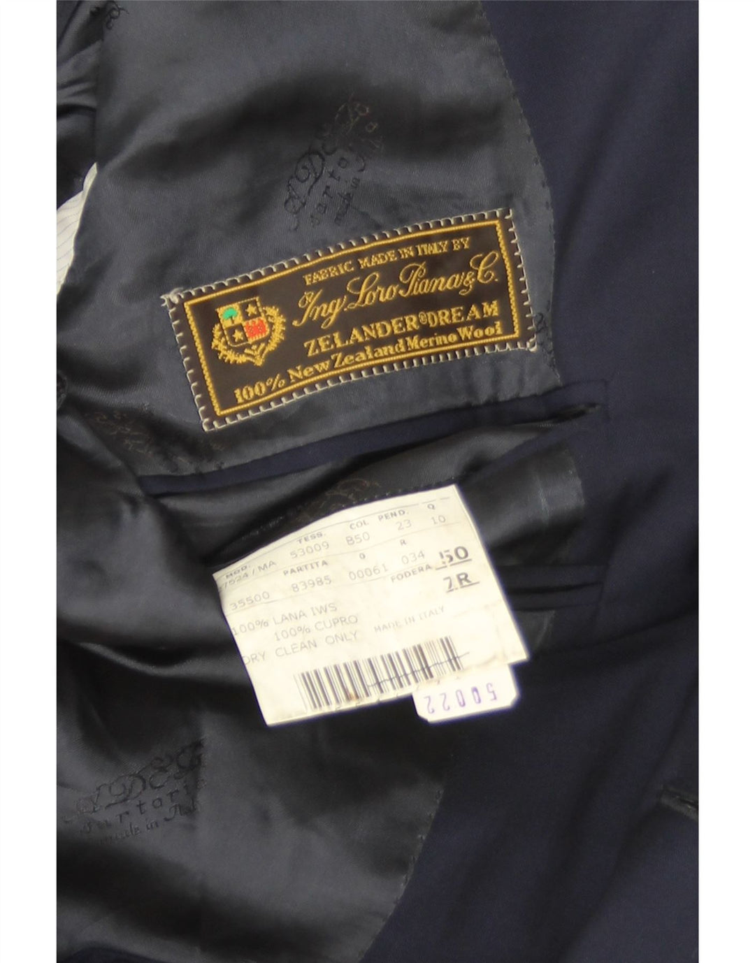 Ing Loro Piona & Co. Herren 2-Knopf-Blazerjacke IT 50 Large Marineblau