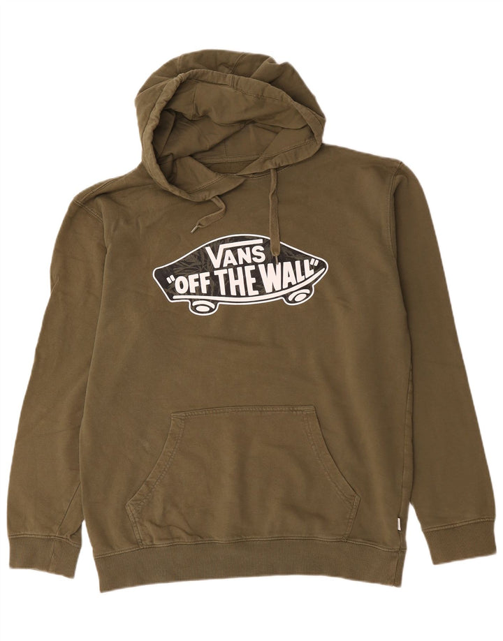 Vans Herren-Kapuzenpullover mit Grafik, groß, Khaki, Baumwolle