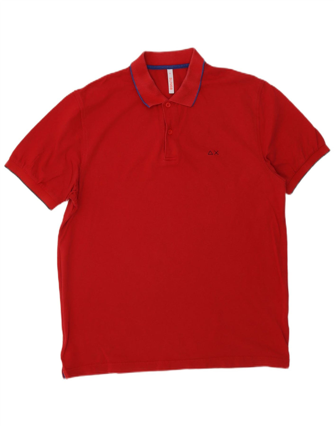 SUN68 Herren-Poloshirt XL, rote Baumwolle