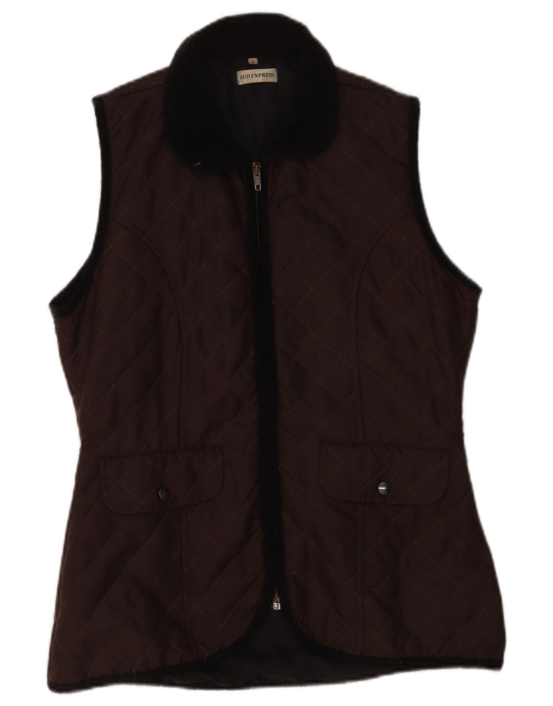 Sud Express Damen Steppweste UK 14 Mittelbraunes Nylon