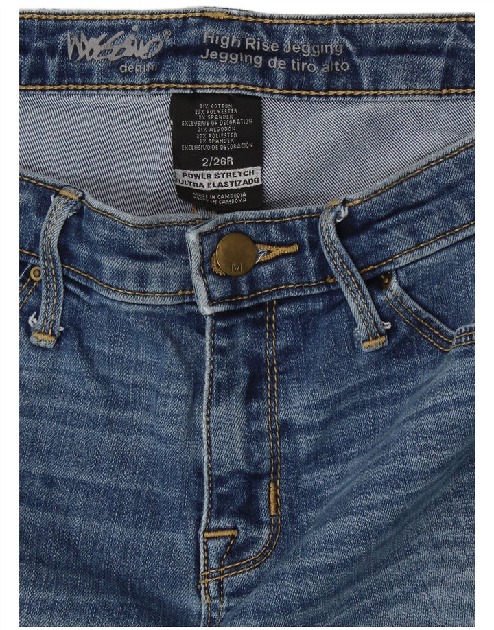 Mossimo Damen Distressed Jegging Jeans US 2 XS W26 L25 Blaue Baumwolle