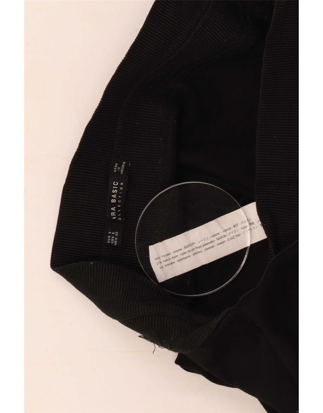 Zara Damen Leggings UK 8 Small Schwarz Viskose