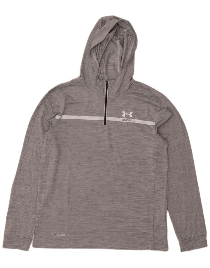 Under Armour Herren Kompressions-Kapuzenpullover-Trainingsanzug-Oberteil 2XL Grau Sport
