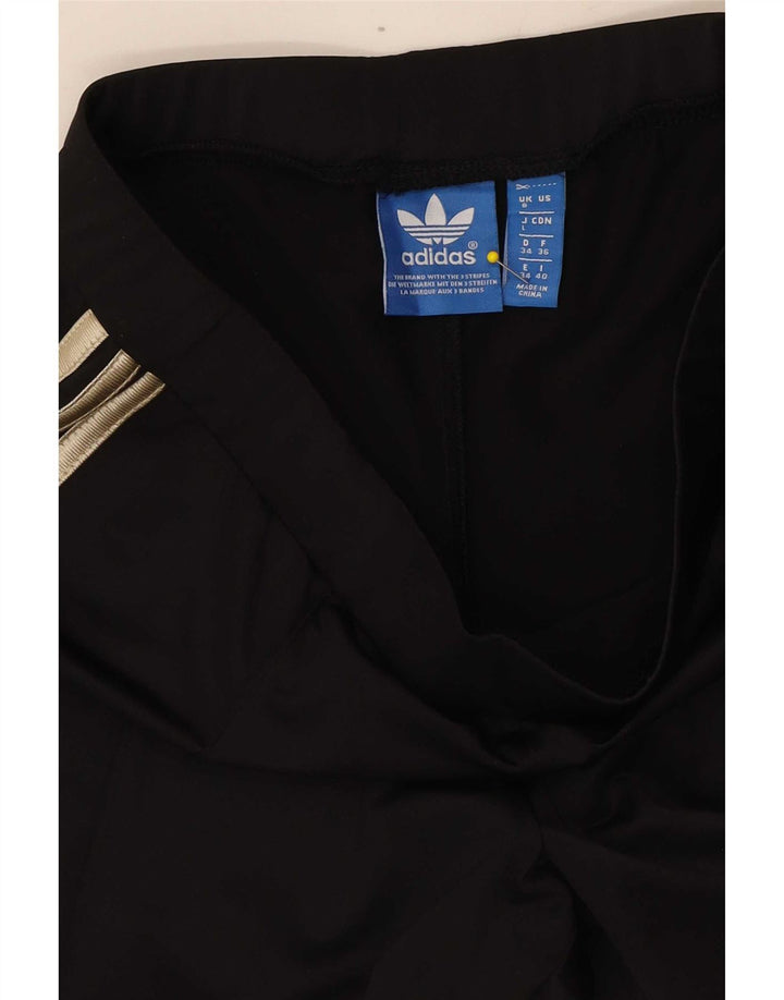 Adidas Damen Leggings UK 8 Small Schwarz Polyester