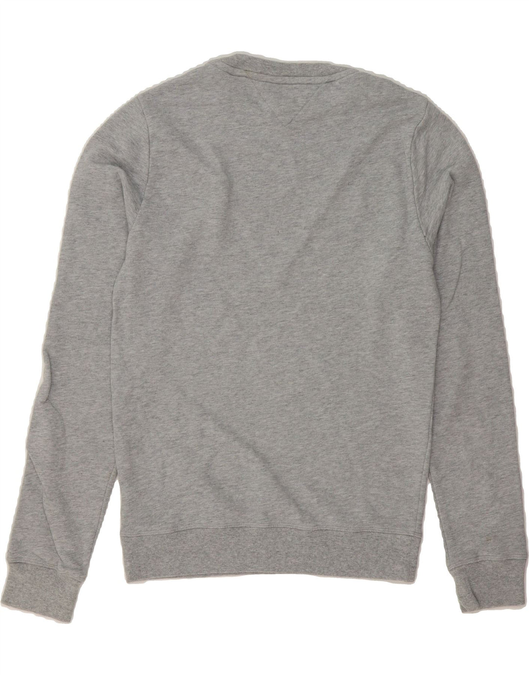 TOMMY HILFIGER Mens Graphic Sweatshirt Jumper Small Grey Cotton Vintage Tommy Hilfiger and Second-Hand Tommy Hilfiger from Messina Hembry 