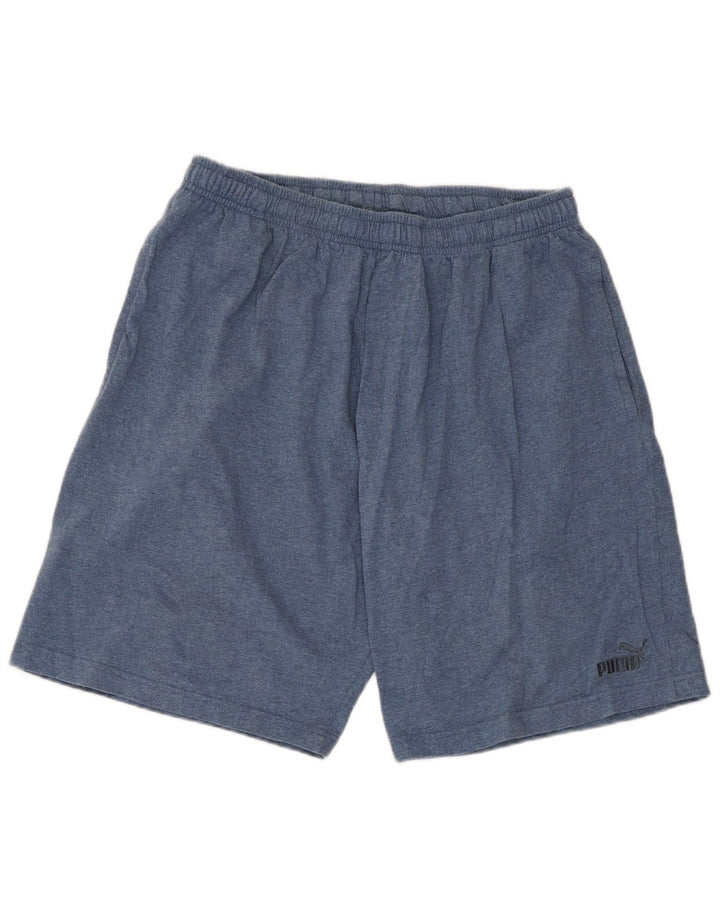 Puma Herren-Sportshorts, groß, marineblau gesprenkelte Baumwolle