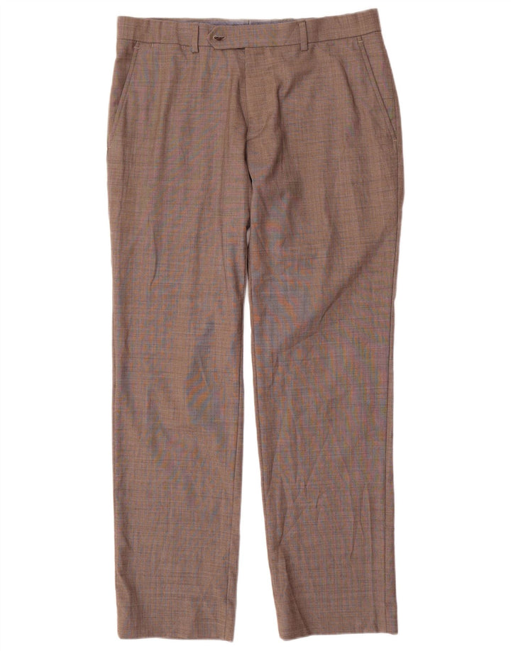 TOMMY HILFIGER Herren gerade Anzughose W35 L30 Grau Polyester