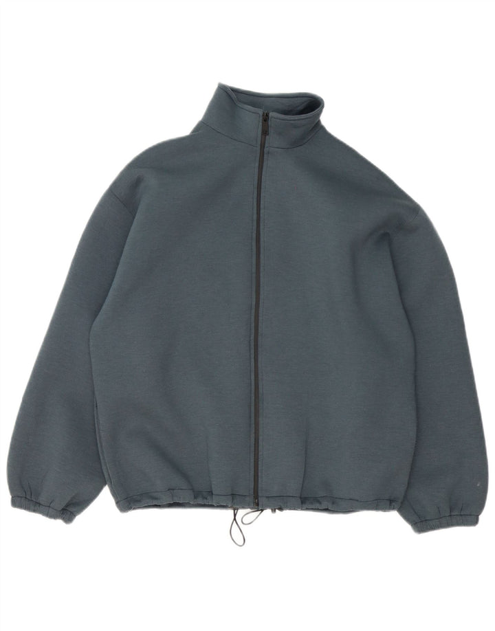 Zara Damen-Trainingsanzug, übergroß, Jacke, Gr. 10, Größe S, blau, Polyester