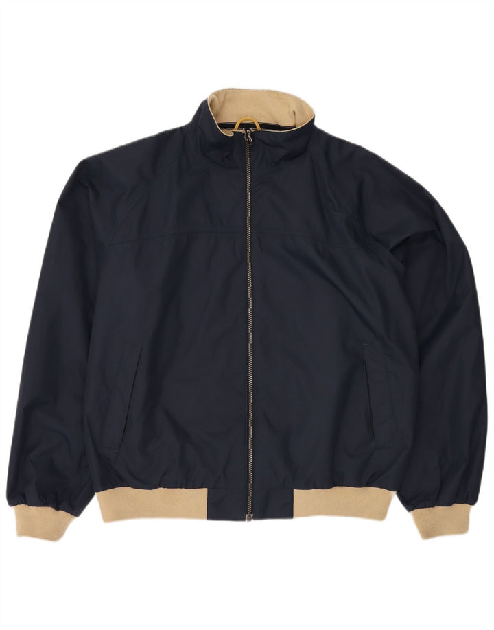 Gant Herren Bomberjacke UK 42 XL Marineblau Colourblock Nylon