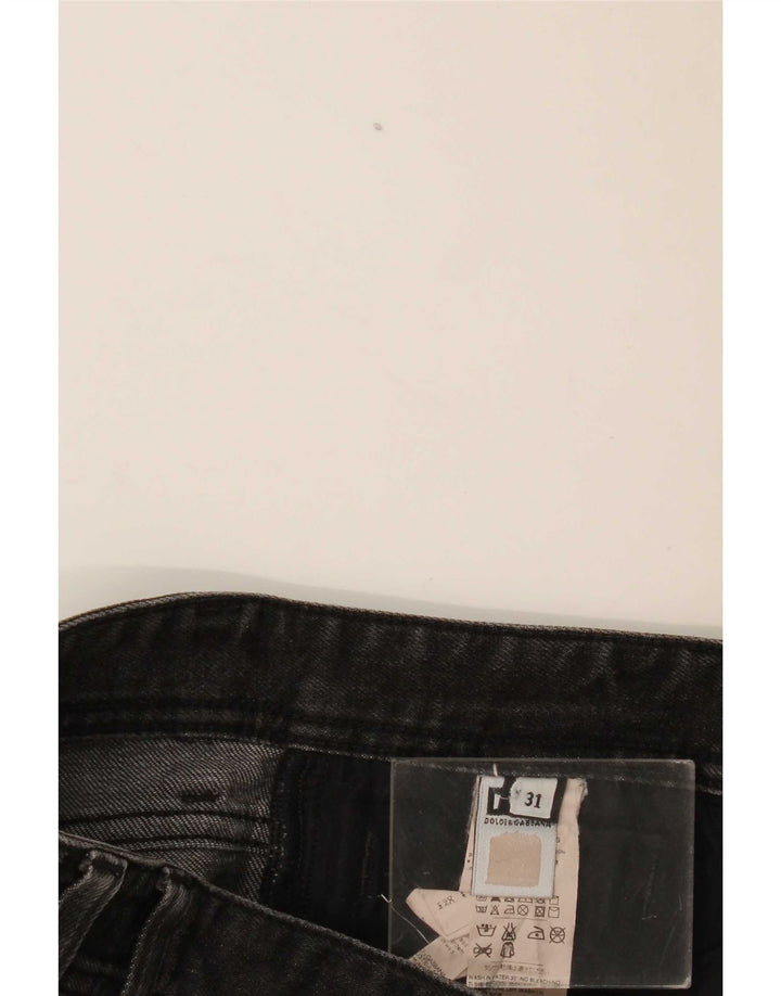 Dolce & Gabbana Damen Slim Jeans W31 L31 Schwarze Baumwolle