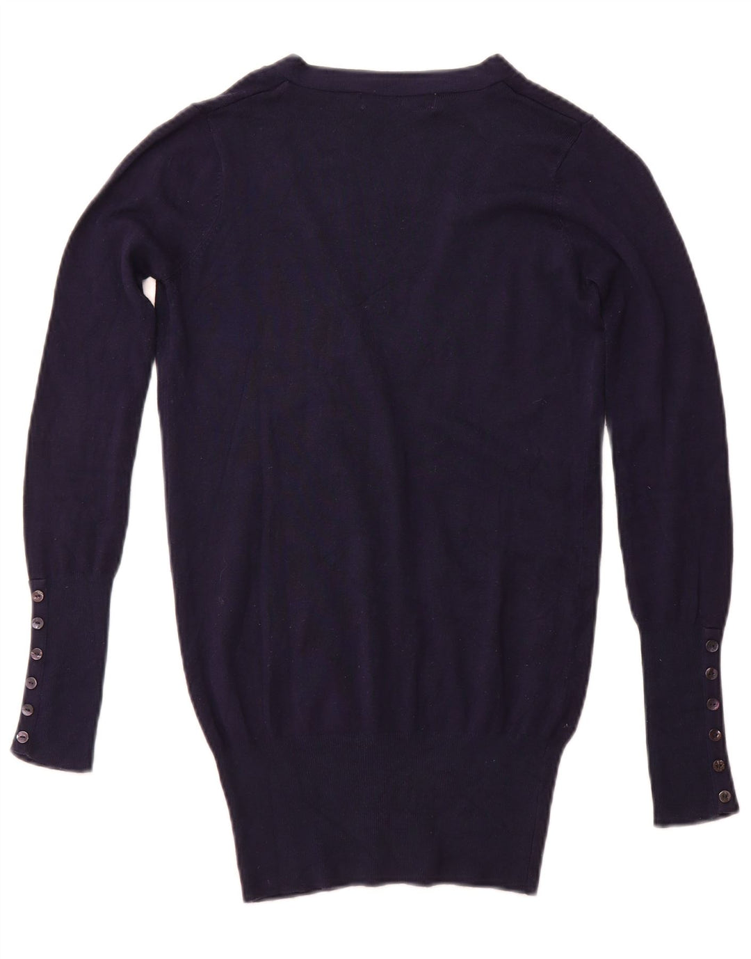 ZARA Damen-Cardigan-Pullover UK 10 Small Marineblau Rayon